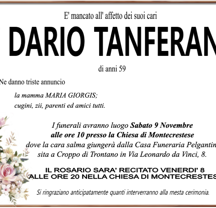Dario Tanferani 59 anni