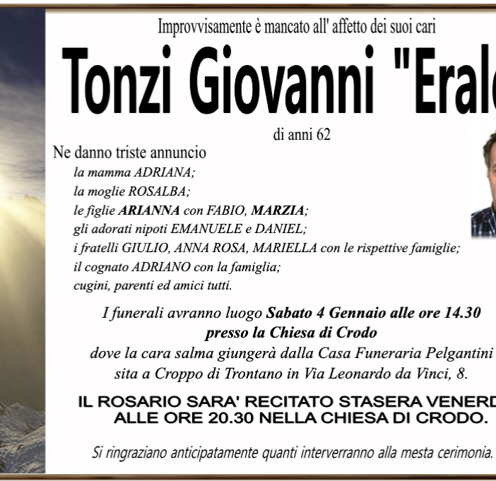 Tonzi Giovanni 'Eraldo' 62 anni