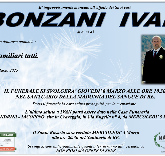 Bonzani Ivan 43 anni