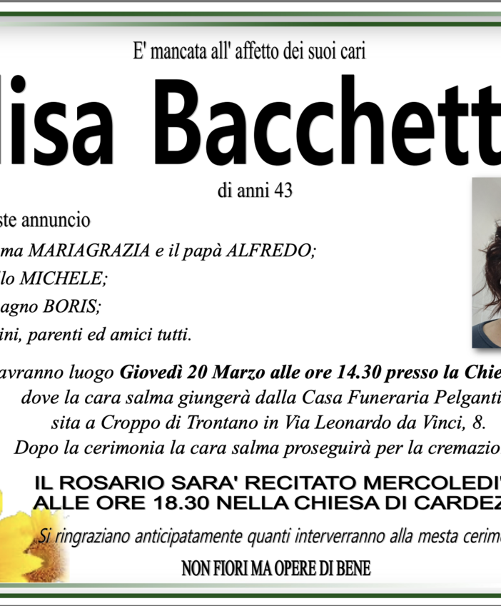 Elisa Bacchetta di anni 43