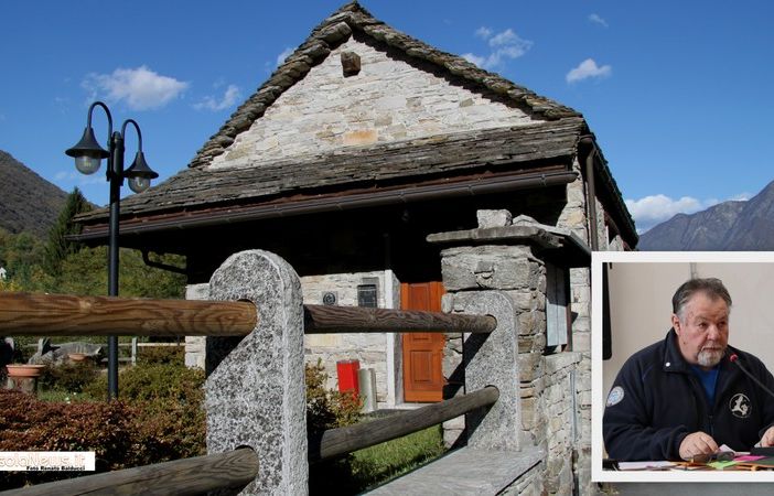 La sede dei pescatori a Villadossola, nel riquadro Gian Mauro Bertoia