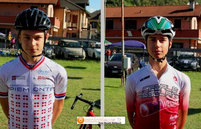 Nella foto: a sinistra Lorenzo Soldarini, a destra Lucas Mirko Maffei del Pedale Ossolano