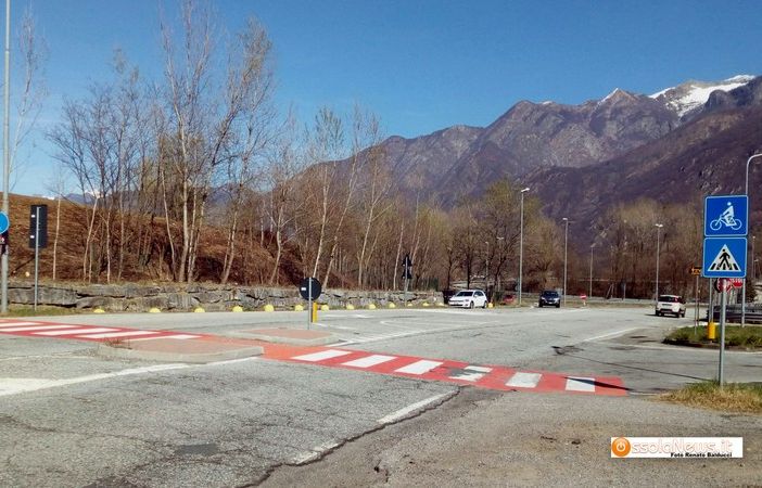 Via Beura e l'imbocco della tangenziale Floreanini a Villadossola