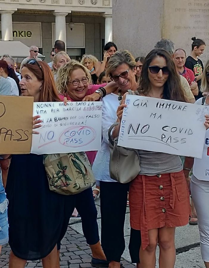 Dal Vco a Novara per manifestare contro il gree pass