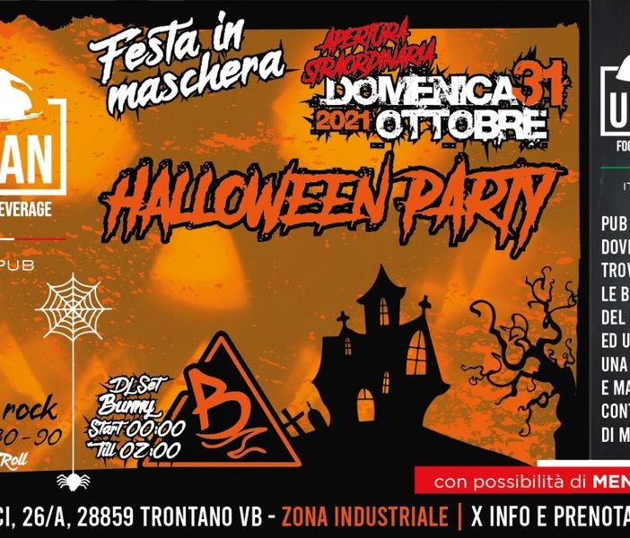 Apertura straordinaria dell’Urban Food&amp;Beverage per la festa di Halloween
