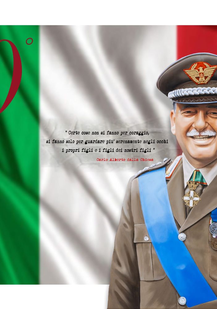 I carabinieri ricordano il generale Dalla Chiesa con una locandina commemorativa