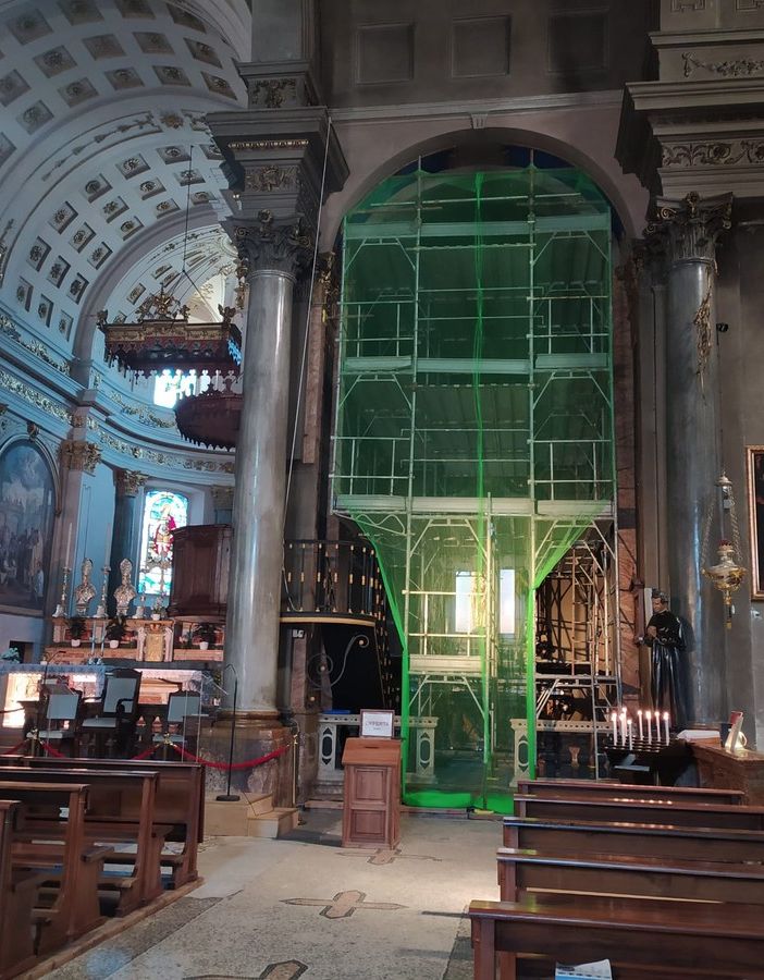 Restauri Collegiata, partiti i lavori all'altare di San Giuseppe