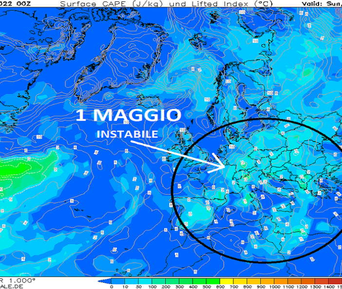 Maggio inizia con un meteo instabile