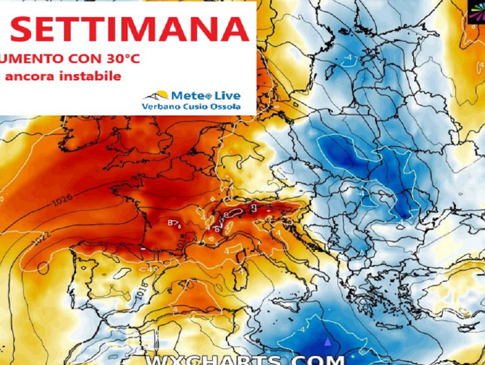 Tempo instabile ma nel fine settimana si toccheranno i 30 gradi