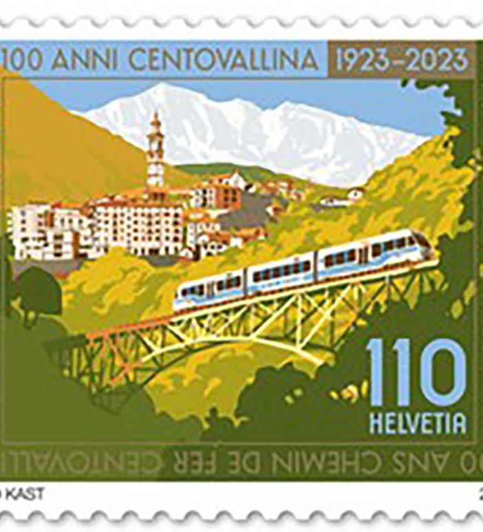 La “Centovallina” compie 100: le Poste svizzere la festeggiano con un francobollo