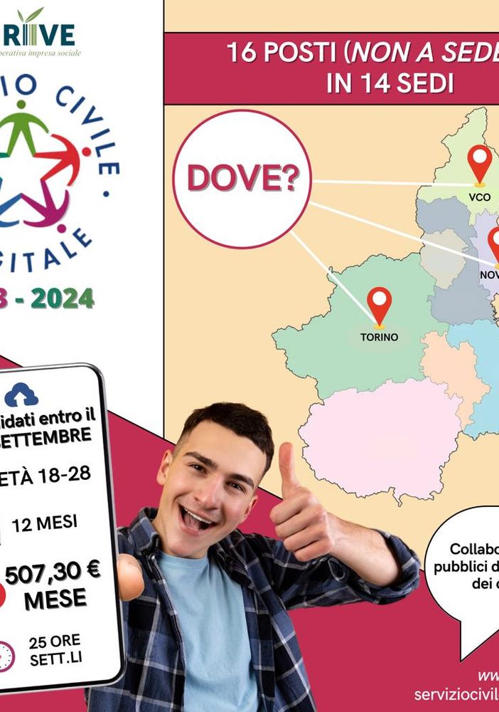 Attivo il Bando Servizio Civile Digitale: 7 posti nel Vco