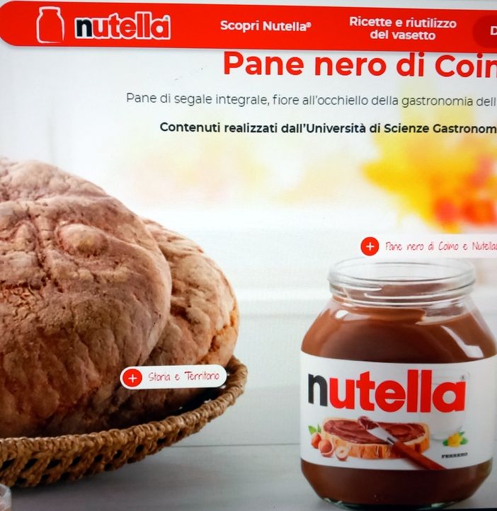 La Nutella 'sponsorizza' il pane nero di Coimo