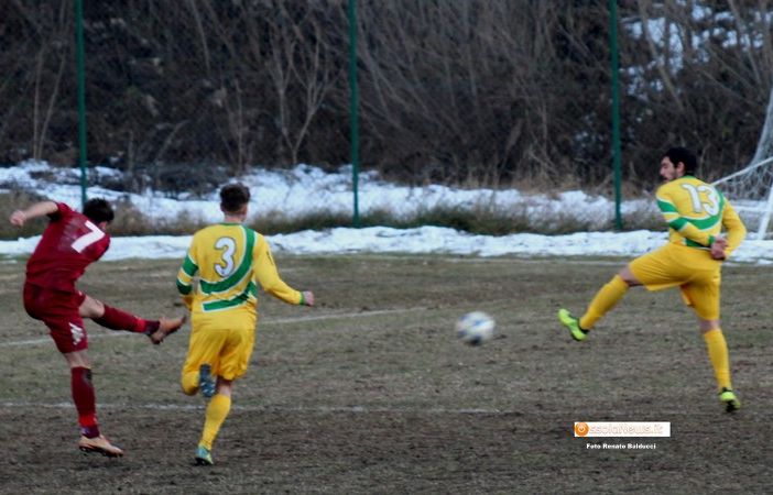 Il  gol di Ciocca che dà la vittoria alla Varzese contro la Pro Ghemme