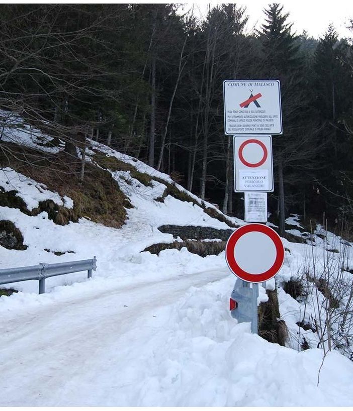 Maltempo e pericolo valanghe: vietata la circolazione sulla strada della Valle Loana