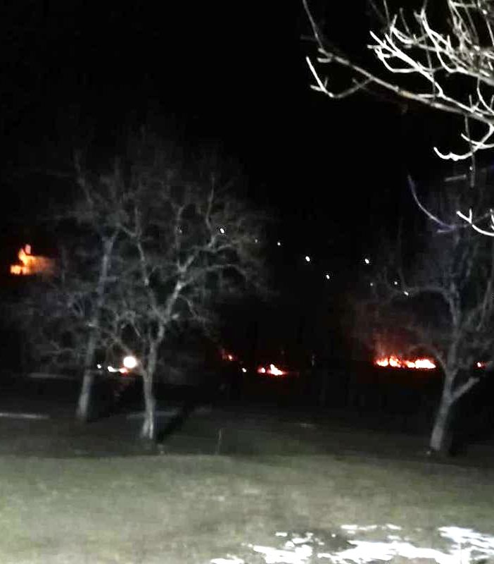 Sterpaglie in fiamme lunedì sera in Valle Vigezzo