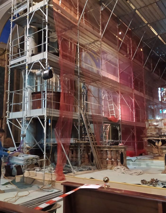 Partito il restauro dell’abside della Collegiata