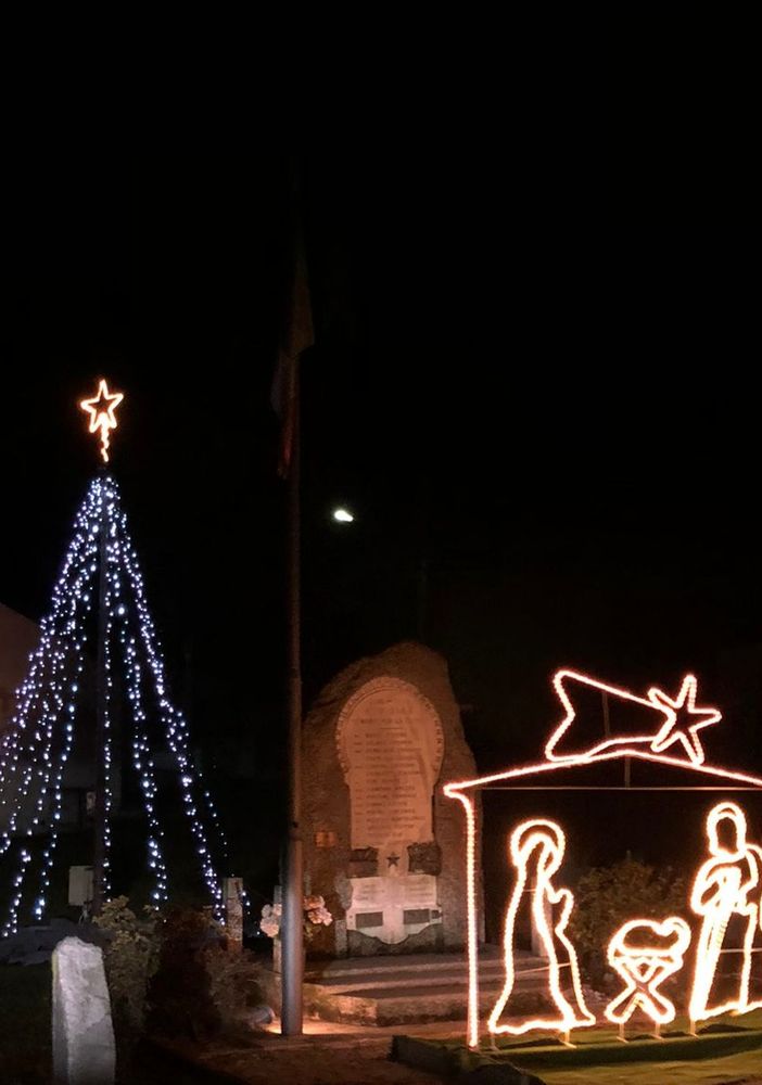 Rumianca illuminata per le feste di Natale