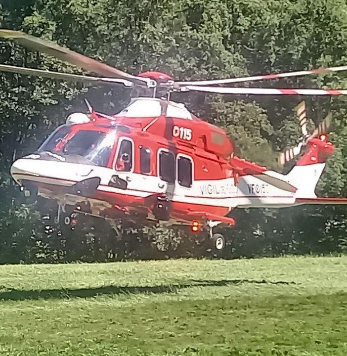 Famiglia tedesca recuperata con l'elicottero in Valgrande