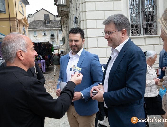 Tour elettorale nel Vco per Carlo Fidanza e Angelo Tandurella