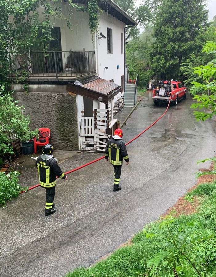 Principio di incendio in una casa al Ponte della Masone