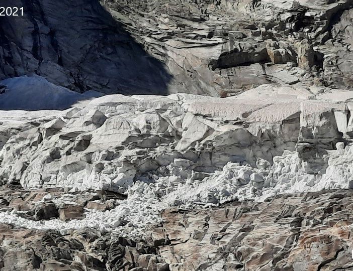 Il ghiacciaio dell'Andolla in una foto tratta dal sito Meteo Live Vco