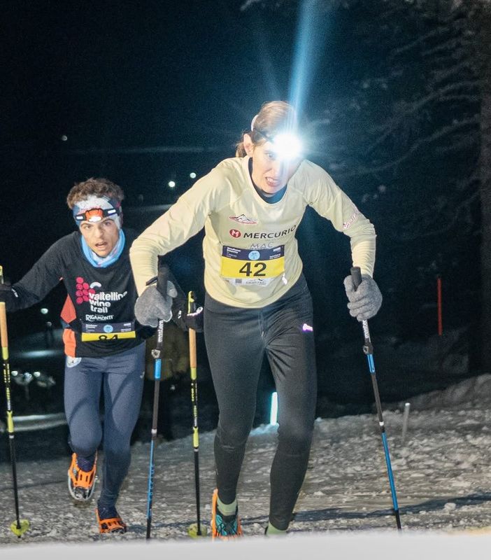 Benedetta Broggi in azione sulle nevi di Gressoney