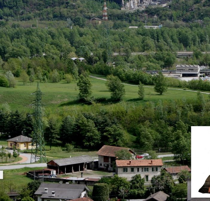 La collinetta dello sport e nel riquadra Fernando Basaglia quand'era assessore e presidente della Seo