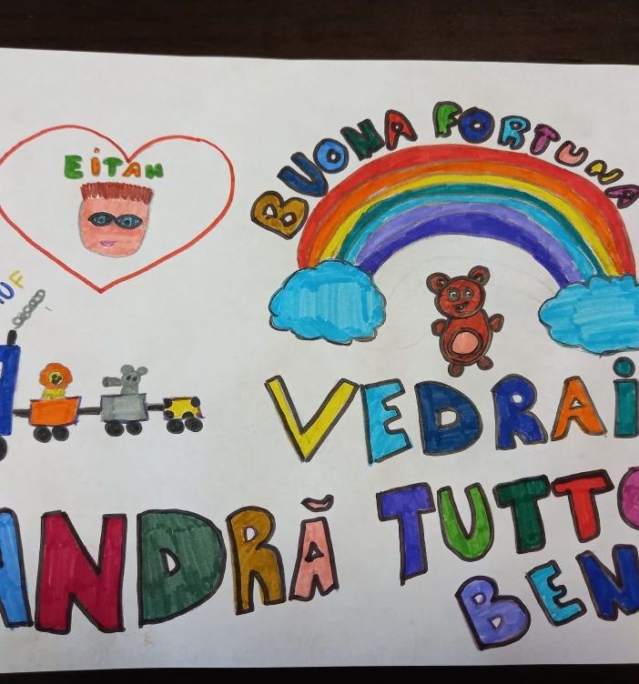 Tanti disegni e messaggi di vicinanza a Eitan anche dai bambini della valle Vigezzo