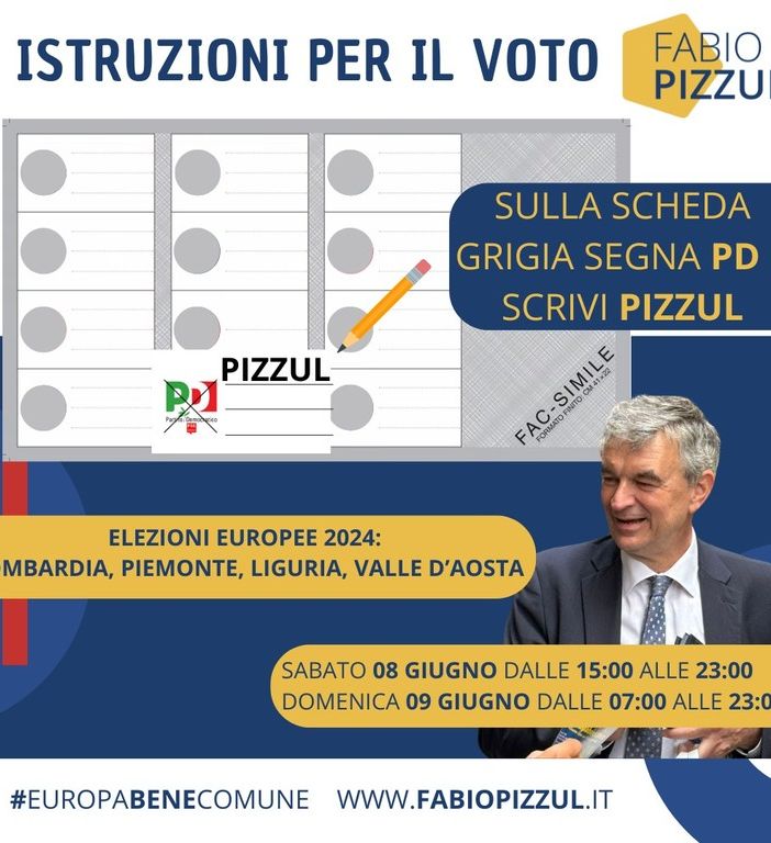 Elezioni Europee, l’impegno di Fabio Pizzul: 'Costruiamo insieme un’Europa capace di essere il nostro Bene Comune'