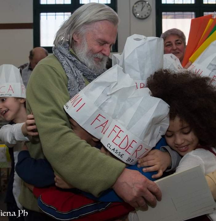 Roberto Morgantini alla Cucine Popolari  (foto M.Grazia De Siena)