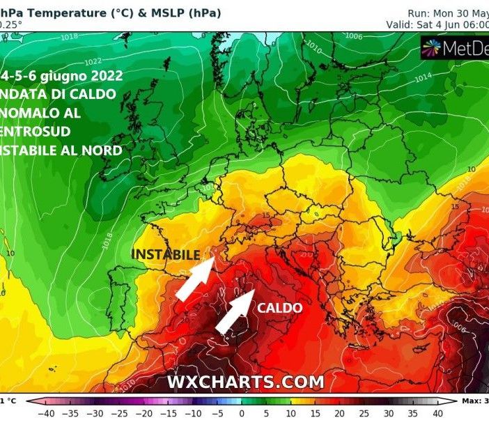 Torna il caldo, tempo instabile con possibili temporali fino al 6 giugno