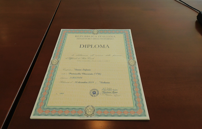 Ufficiali di Stato Civile ed Anagrafe: consegnati in Prefettura i diplomi Anusca