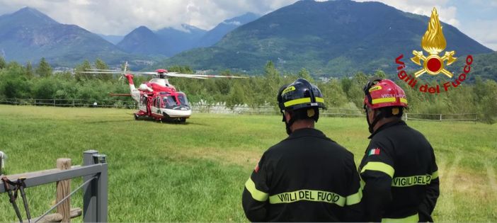 Escursionista in difficoltà al Monte Leone, recuperato dall'elicottero dei vigili del fuoco