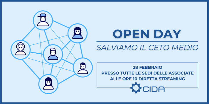 Cida lancia Open day per la petizione "Salviamo il ceto medio" Cida lancia Open day per la petizione "Salviamo il ceto medio"