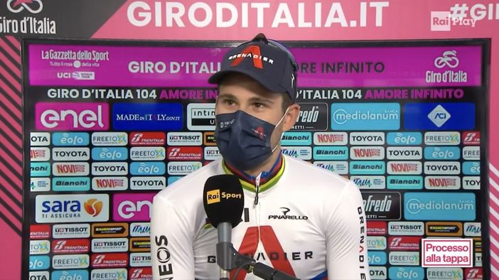 Preioni plaude alla vittoria di Filippo Ganna