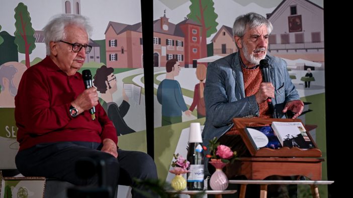 Bruno Gambarotta e Piero Bianucci a ''Sentieri e pensieri' Bruno Gambarotta e Piero Bianucci a ''Sentieri e pensieri'