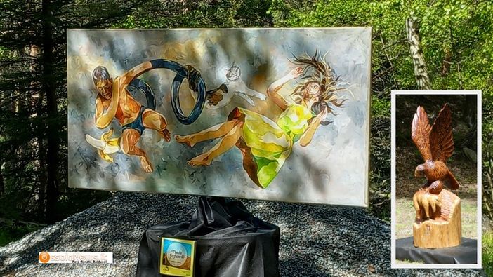 Camminare verso Prasca 'accompagnati' da numerose composizioni artistiche Camminare verso Prasca 'accompagnati' da numerose composizioni artistiche