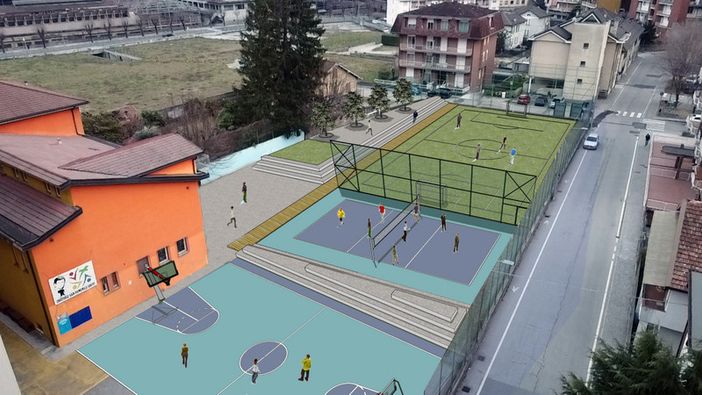 Tutti in campo per l'inaugurazione dei nuovi campi dell'oratorio a Villadossola
