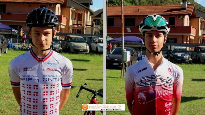 Nella foto: a sinistra Lorenzo Soldarini, a destra Lucas Mirko Maffei del Pedale Ossolano