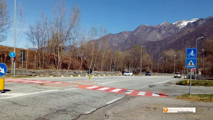 Via Beura e l'imbocco della tangenziale Floreanini a Villadossola Via Beura e l'imbocco della tangenziale Floreanini a Villadossola