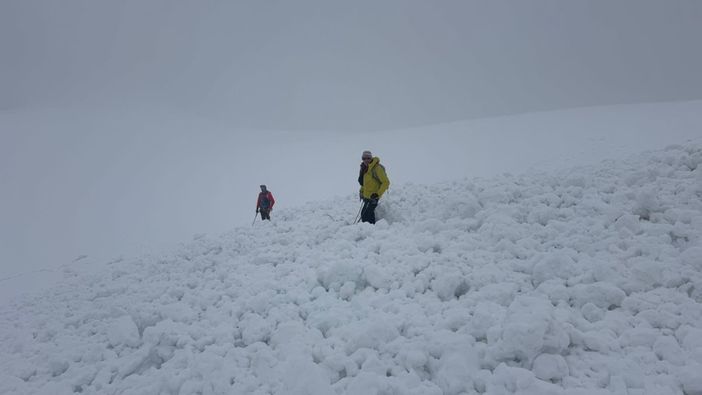 In salvo i due alpinisti bloccati sul versante valdostano del Monte Rosa In salvo i due alpinisti bloccati sul versante valdostano del Monte Rosa