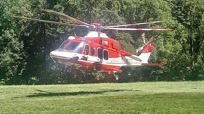 Famiglia tedesca recuperata con l'elicottero in Valgrande