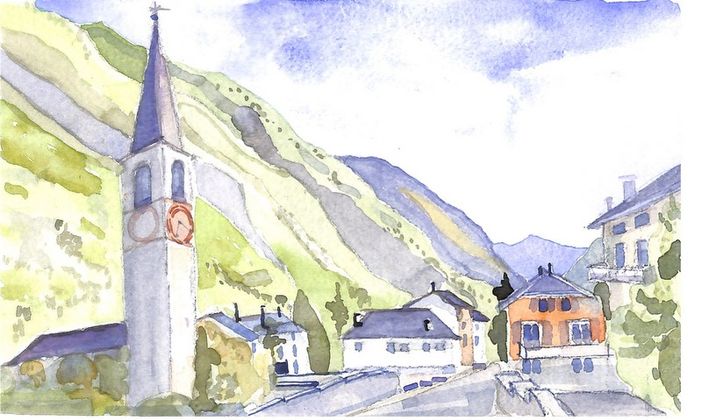Acquarelli e cartoline storiche in mostra a Crodo