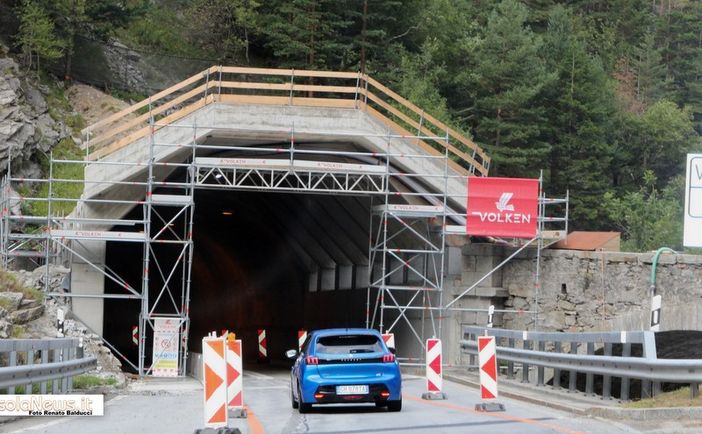 Cantieri sulla A9 tra Gondo e il passo del Sempione