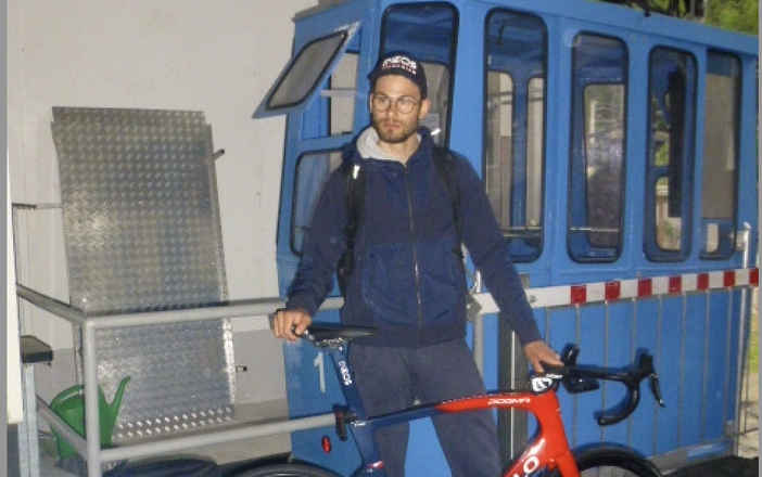 Filippo Ganna torna ad allenarsi in quota a Macugnaga