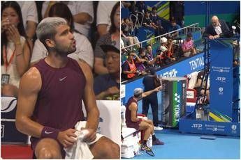 Alcaraz, lite con il giudice di sedia a Tokyo: "Non hai mai giocato a tennis"
