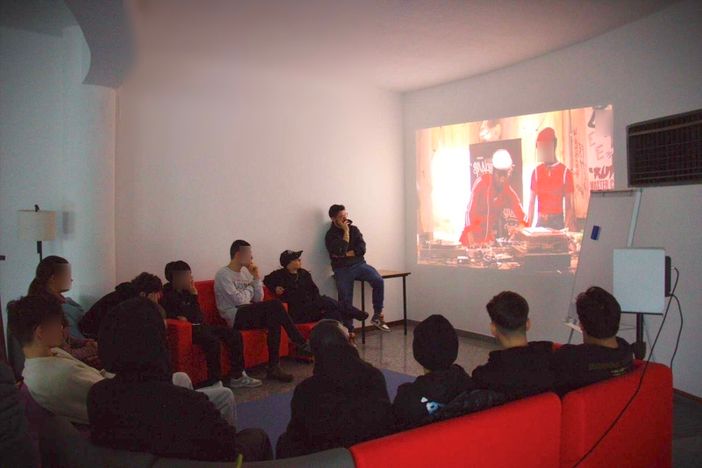 Un momento della prima lezione