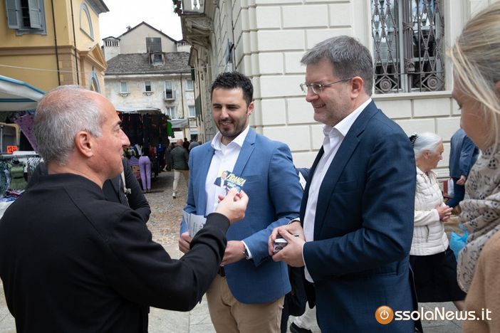 Tour elettorale nel Vco per Carlo Fidanza e Angelo Tandurella