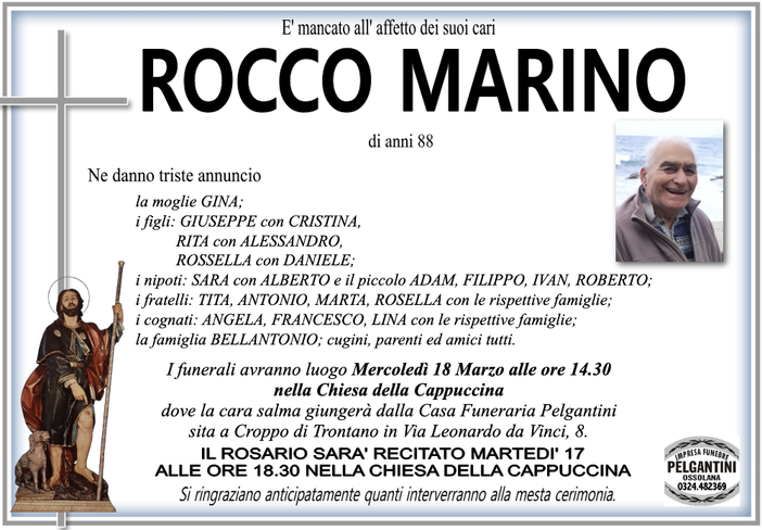 Rocco Marino di anni 88