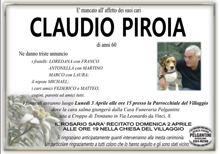 Claudio Piroia di anni 60